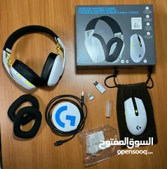  1 سماعة logetech g435 وماوس logetech g305