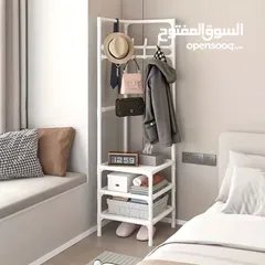  2 زاوية تعلاكه ملابس + رفوف