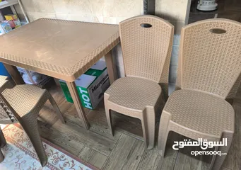  2 طاولة راتان استعمال بسيط