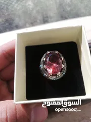  6 خاتم حجر السلطانايت الطبيعي 925