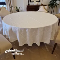  1 Round brand new tablecloth 228cm  شرشف طاولة مستدير