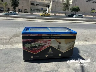  1 فريزر بطح وارد اوروبي حجم 450 لتر توفير طاقة A+ تبريد ممتاز  كمبرسير embarco للبيع بسعر حرق