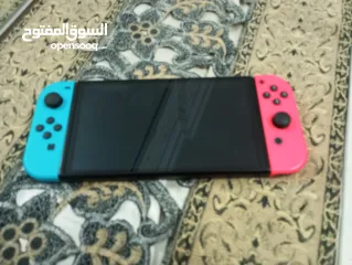  1 نينتندو سويتش OLED مستعمل 3 شهور جديدة مع ضمان مع الملحقات ( اكسسوارات) فقط ب 850 شيكل