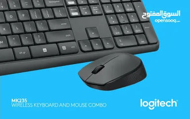  4 logitech mk235durable simple wireless keyboard and mouse كيبورد مع ماوس ويرلس kit