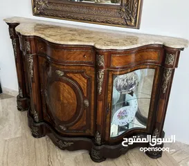  2 Timeless Vintage Console with Elegant Marble Top