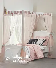  1 سرير مفرد قياس 100×200 لون أبيض بحال الجديد