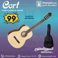  1 جيتار كورت Cort AC100 Classical Guitar صناعة اندونيسية