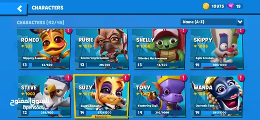  6 Zooba zoo battle royale account with almost all characters high level