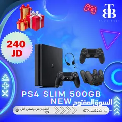  1 العرض الأقوى ولفترة محدودة بلايستيشن 4 سلم جديد (جديد) مع 3 هدايا قيمة PS4 SLIM NEW 500GB مع كفالة