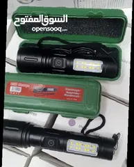  23 كشاف جبلي محمول ليد ليزر ابيض مصباح معدني مع زوم مدى 500 متر ضد الماء و اضائه جانبيه