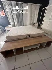  5 Bed room set with mattress,storage ,side tables and dressing table