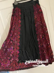  1 Palestinian old embroidered skirt تنورة تطريز فلسطيني قديم