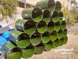 1 براميل بلاستيك + حديد