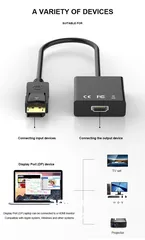  5 تحويلة من DP الى HDMI انثى - DP Male to HDMI Female converter