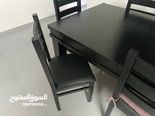  5 طاولة سفرة خشب زان