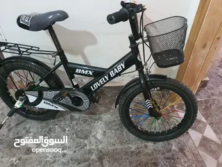  3 دراجه هوائية BMX جنط 16 لون أسود بحالة الوكالة