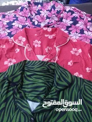  6 بيجاما نسائي قطن اجنبي مطبع مكفول برسمات والوان مختلفة يوجد تشكيلة كبيرة من الموديلات المختلفة يوميا