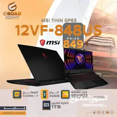  1 لابتوب إم إس آي ثن آي سفن LAPTOP MSI THIN GF 63  12VS-848US