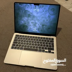  1 لابتوب ابل MacBook Air M2 استعمال قليل جداً