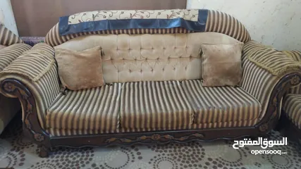  3 طقم كنب مستعمل طقم غرفة ضيوف