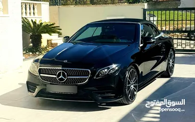 2 مرسيدس Convertible  E200 AMG لون اسود موديل 2018 وارد الوكاله بحاله ممتازة-بنزين