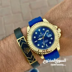  3 ساعة رولكس نخب اول ماستر كوبي ربر لون ذهبي