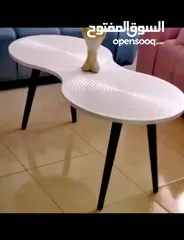  2 طاولة وسط لون ابيض