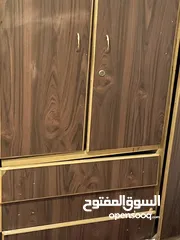 2 خزانة 4 ابواب لاتيه 18 ملم + تخت خشب