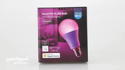 1 Meross 4 Pack HomeKit Smart Color Bulb