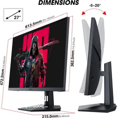  6 شاشة KOORUI 27 انش بتردد 165HZ وسعر حرق لفتره محدوده للكمبيوتر وال PS5