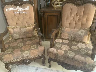  1 طقم كنب خشب مصري