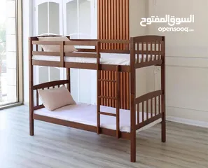  2 سرير خشب طابقين
