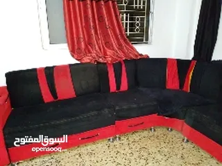  2 طقم كنب تفصيل بحاجه لتنضيف بس