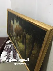  2 لوحة فنية رسم زيتي بحالة ممتازة