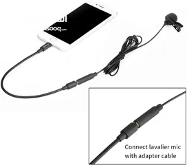  4 ميكرفون (مايك)  ايفون بويا BOYA by-M2 Clip-on Lavalier Microphone Lightning Port