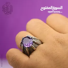  1 خاتم فضة رجالي