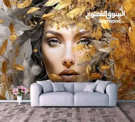  2 ورق حائط ثلاثي الأبعاد نسيج الماني بأشكال عصريه مميزة مع وجود تصاميم تناسب جميع المواقع  متوفر شحن
