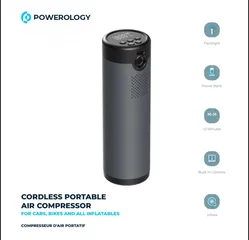  2 Powerology Cordless Portable Air Compressor 150 PSI   ضاغط هواء محمول لاسلكي من باورولوجي