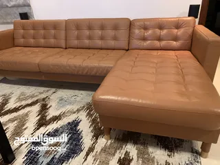  9 IKEA landskrona leather sofa