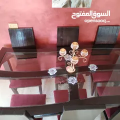  3 طاولة سفرة مع 6 كراسي بحالة جيدة جدا