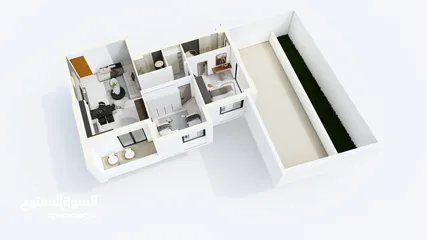  8 شقة 102 متر مع حديقة 72 متر للبيع في الشرفة بالقرب من شارع القدس و المدرسة الانجليزية و حلويات ايفيل