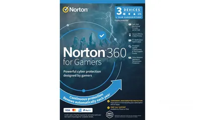  1 Norton 360 for games 3 devices حماية الكترونية قوية مع نترترون انتي فايروس  360  لثلاث اجهزة