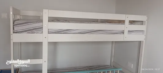  2 ikea bunk bed with one mattres