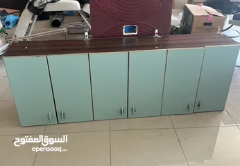  1 خزانة مطبخ خشب 3 درفات