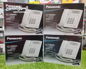  7 تلفون ارضي سلكي باناسونيك  KX-TS880MX Panasonic Single Line KX-TS880MX Corded Landline Phone