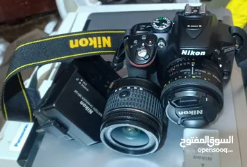  1 للبيع كاميرا نيكون d5300 بسعر عرطه وبعدستين 18-55 و 50MM