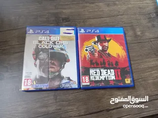  3 سيدي بلاي ستيشن RDR2 COD BO COLD War