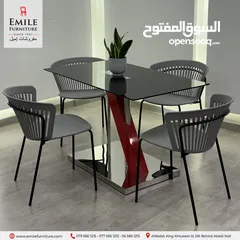  6 كرسي عظم أرجل معدن شكل مميز