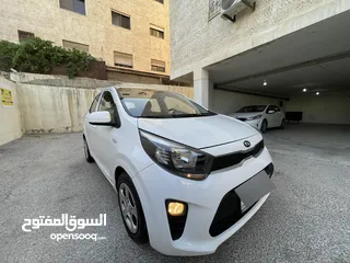  6 كيا بيكانتو مورنينج 2017 فحص كامل كرت ابيض بحالة الوكالة (شاشة+حساسات خلفية+كاميرا)