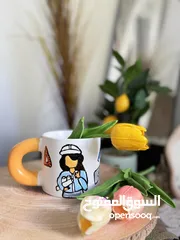  2 مجات هاند ميد مرسومة يدوياً بسعر 15شيقل